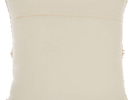 Life Styles Blush Tufted Pom Poms 18" Square Throw Pillow