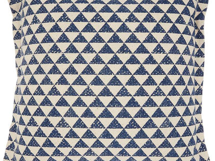 Life Styles Indigo Triangles 20" Square Throw Pillow