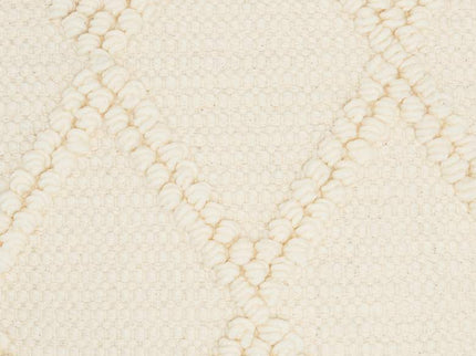 Life Styles Ivory Diamond Lattice 18" Square Throw Pillow