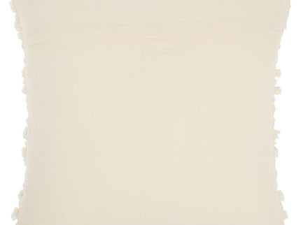 Life Styles Ivory Woven Stripes 18" Square Throw Pillow