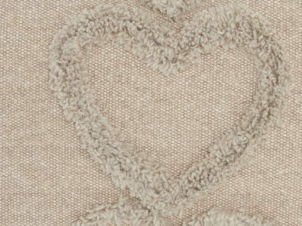 Life Styles Khaki Raised Hearts 20"x14" Throw Pillow