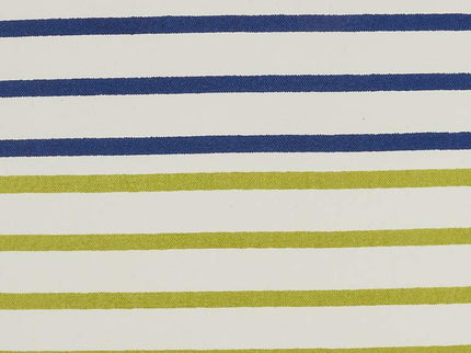 Life Styles Lime Blue Lines 18" Square Throw Pillow