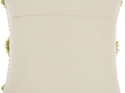 Life Styles Lime Tufted Pom Poms 18" Square Throw Pillow