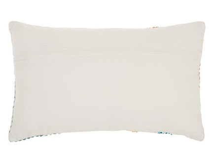 Life Styles Multi-Color Woven Patches 20" x 12" Throw Pillow