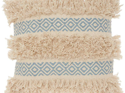 Life Styles Ocean Brown Diamond 18" Square Throw Pillow