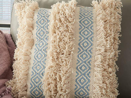 Life Styles Ocean Brown Diamond 18" Square Throw Pillow