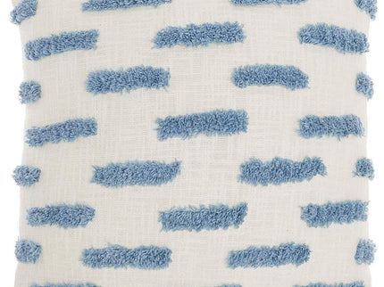 Life Styles Ocean Tufted Lines 18" Square Throw Pillow