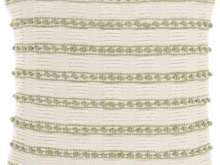 Life Styles Sage Lines and Dots 18" Square Throw Pillow