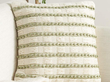 Life Styles Sage Lines and Dots 18" Square Throw Pillow