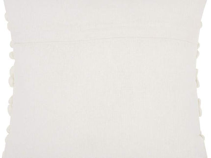 Life Styles White Woven Stripes 20" Square Throw Pillow