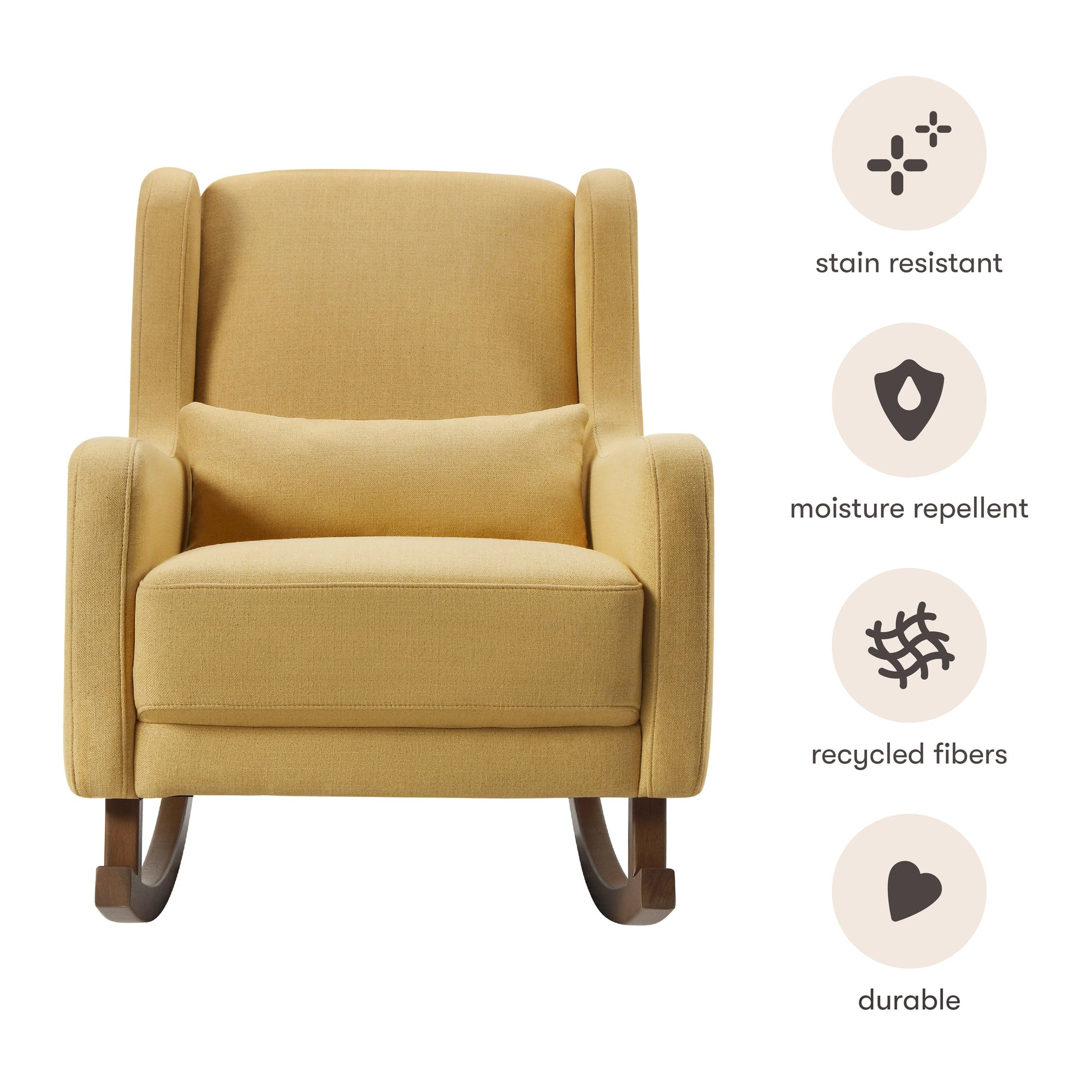 M20687PDET,Babyletto,Kai Rocker in Performance Dijon Eco-Twill w/dark legs