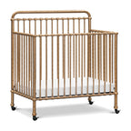 M15398VG,Namesake,Winston 4-in-1 Convertible Mini Crib in Vintage Gold