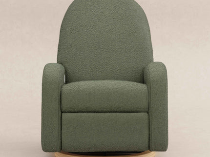 M23188OBLB,Babyletto,Nami Glider Recliner w/ Electronic Control and USB in Olive Boucle w/Light Wood Base