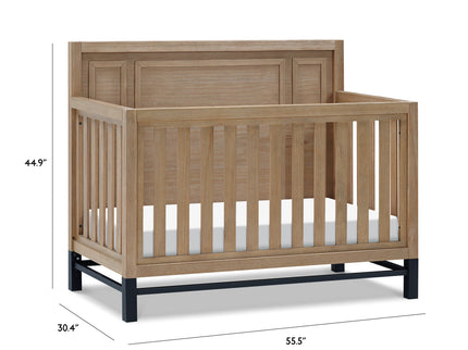 B25801DF,Monogram by Namesake,Newbern 4-in-1 Convertible Crib in Driftwood