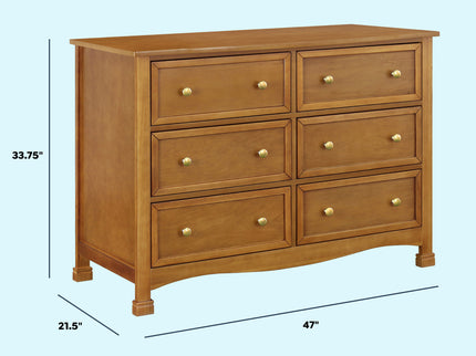 M5529CT,DaVinci,Kalani 6-Drawer Double Wide Dresser in Chestnut Finish