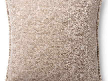 Loloi Beige Jacquard Abstract 22" Square Throw Pillow
