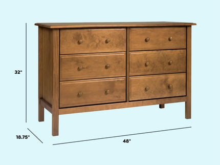 M5966CT,DaVinci,Jayden 6-Drawer Double Wide Dresser In Chestnut