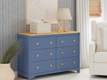 M27226CVBHY,DaVinci,Shea 6-Drawer Dresser in Cove Blue and Honey