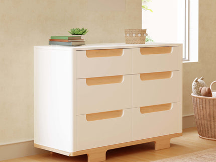 M23426WN,Babyletto,Yuzu 6-Drawer Dresser in White/Natural