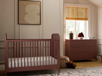 M26716CR,Namesake,Brimsley Tambour 6-Drawer Assembled Dresser in Crimson