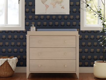 M10323NXW,Babyletto,Sprout 3-Drawer Changer Dresser in Washed Natural and White