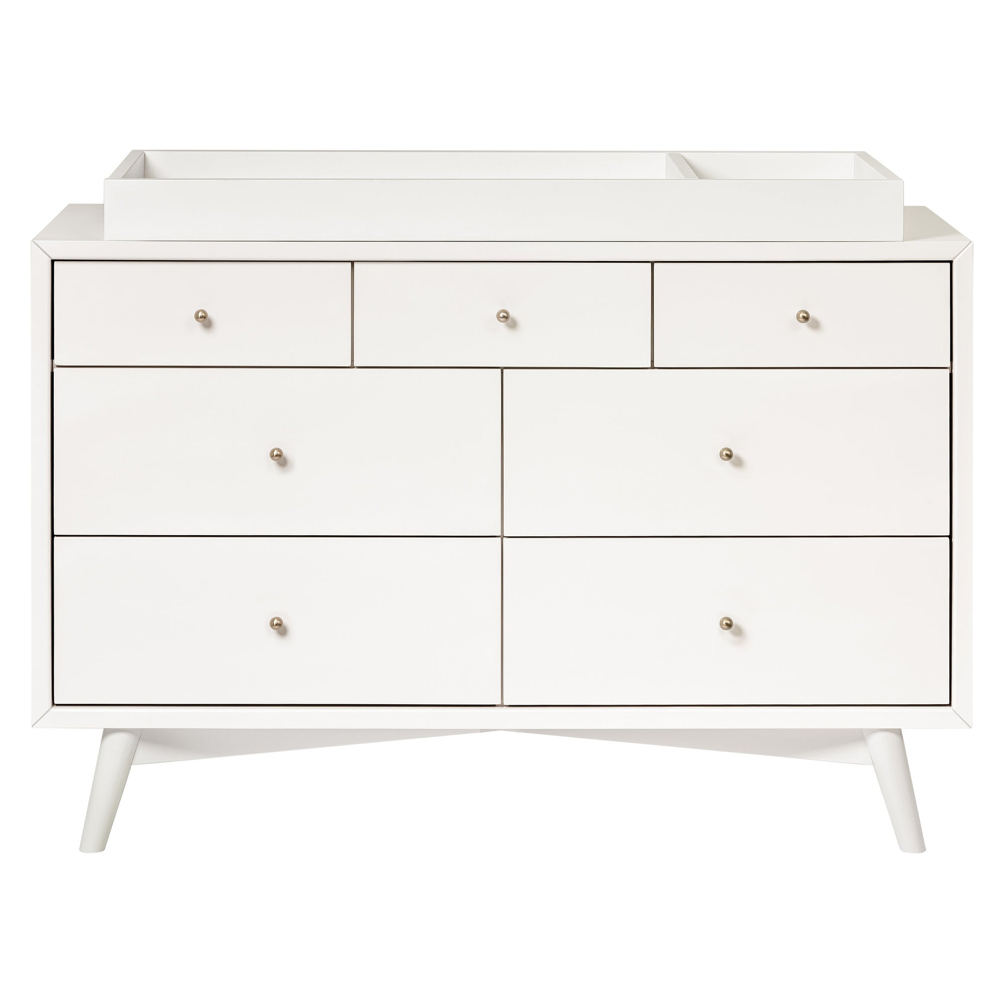 M15916RW,Palma 7-Drawer Double Dresser  Assembled in Warm White