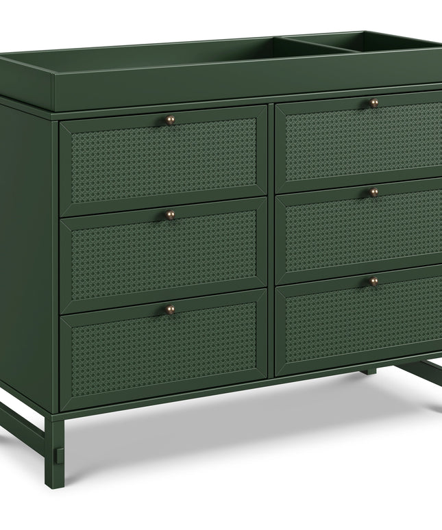 M24926FRGR,DaVinci,Margot 6-Drawer Dresser in Forest Green