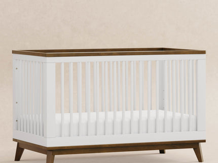 M5801WNL,Babyletto,Scoot 3-in-1 Convertible Crib w/ToddlerBed Conversion Kit in White/NaturalWalnut