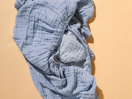 T29635DP,Babyletto,Dewdrop Muslin Crib Sheet in GOTS Certified Organic Cotton