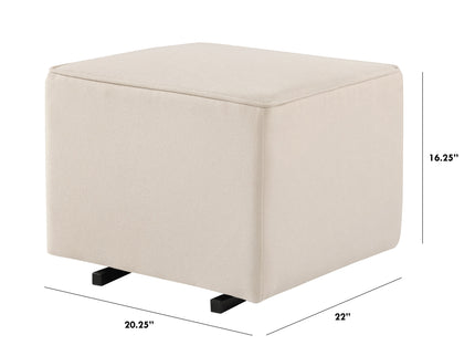 M13985CM,DaVinci,Davinci Universal Gliding Ottoman in Cream Finish with Cream Piping