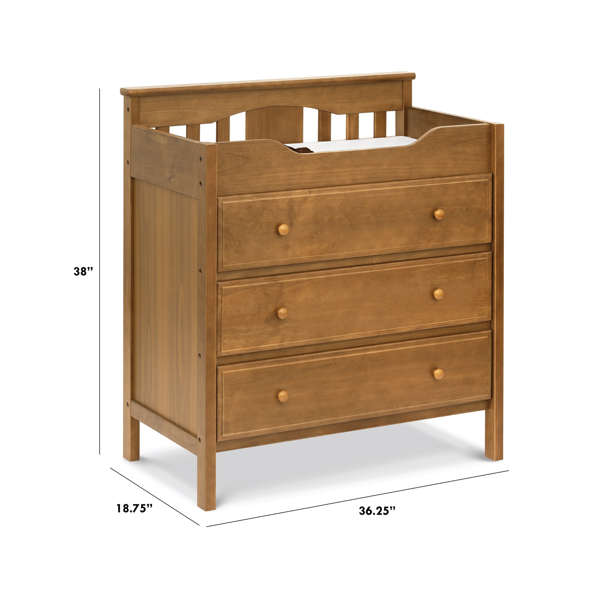 M5925CT,DaVinci,Jayden 3-Drawer Changer Dresser in Chestnut