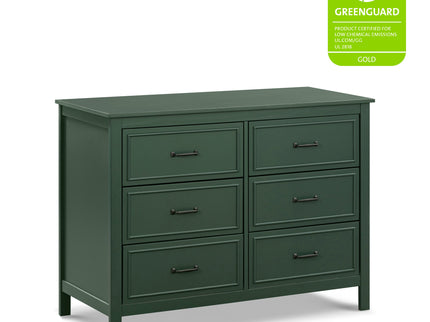 M12826FRGR,DaVinci,Charlie 6-Drawer Double Dresser in Forest Green