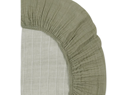 T29736MCA,Babyletto,Matcha Muslin Mini Crib Sheet in GOTS Certified Organic Cotton