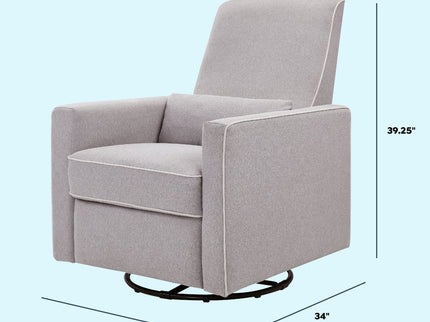M10887GCM,DaVinci,Piper Recliner in Grey Finish w/Cream Piping