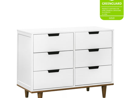 W4926WL,DaVinci,Marley 6-Drawer Double Dresser in White/Walnut