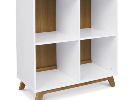 M22511WL,DaVinci,Otto Convertible Changing Table and Cubby Bookcase in White and Walnut