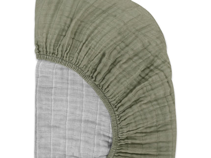 T29733MCA,Babyletto,Matcha Muslin All-Stages Midi Crib Sheet in GOTS Certified Organic Cotton