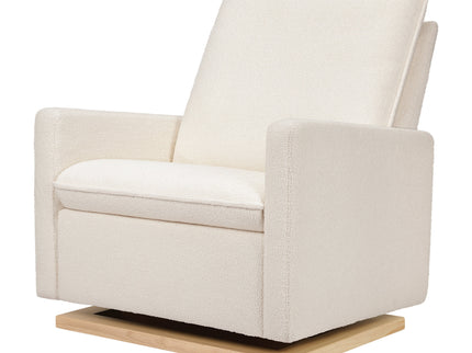 M20984CSHLB,Babyletto,Cali Pillowback Chair and a Half Glider in Chantilly Fleece w/ Light Wood Base