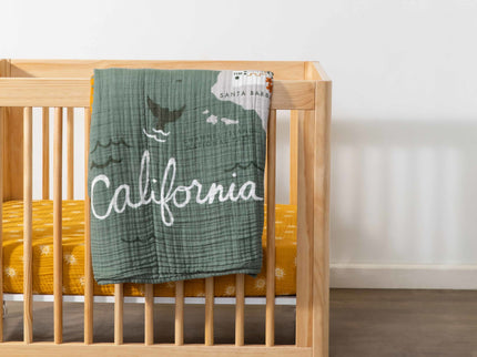 T26933,Babyletto,Golden Hour Muslin All-Stages Midi Crib Sheet in GOTS Certified Organic Cotton