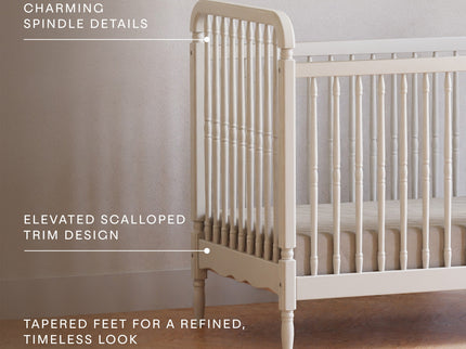 M7101RW,Namesake,Liberty 3-in-1 Convertible Spindle Crib w/Toddler Bed Conversion Kit in Warm White