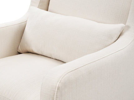 F18787PCM,Carter's,Adrian Swivel Glider with Storage Ottoman in Performance Cream Linen