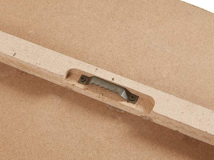 Madison Park Mason 23 1/2" Round Natural Wood Wall Clock