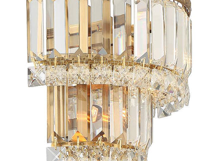 Magnificence Gold 10" Wide Crystal Wall Sconce Set of 2