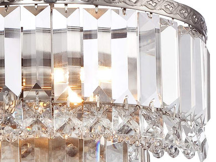 Magnificence Satin Nickel 10" Wide Crystal Wall Sconce Set of 2