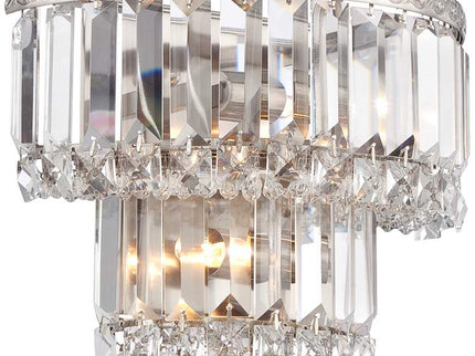 Magnificence Satin Nickel 10" Wide Crystal Wall Sconce Set of 2