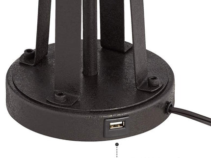 Magnolia Mosaic Susan Dark Bronze USB Table Lamps Set of 2