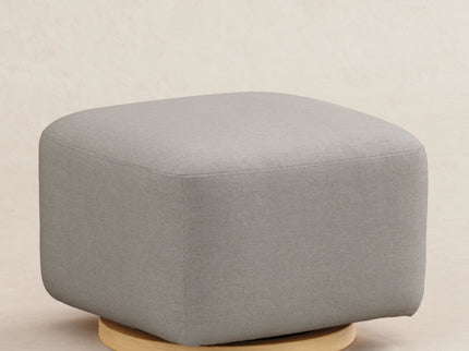 M26385PGEWLB,Babyletto,Kiwi Gliding Ottoman in Performance Grey Eco-Weave w/ Light Wood Base