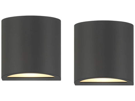 Marisha 4 3/4" High Black LED Outdoor Wall Light Set of 2