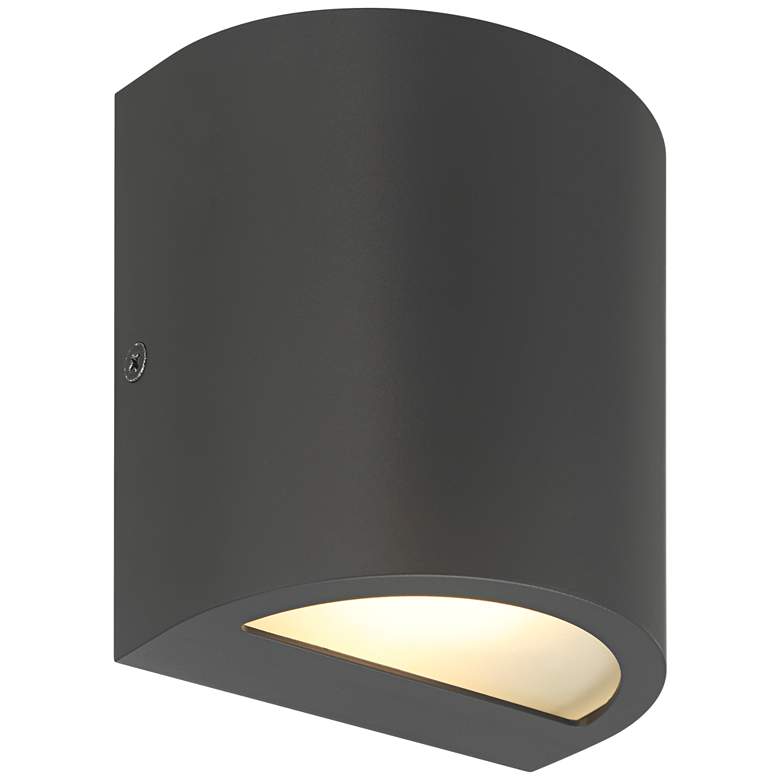 Marisha 4 3/4" High Black LED Outdoor Wall Light Set of 2