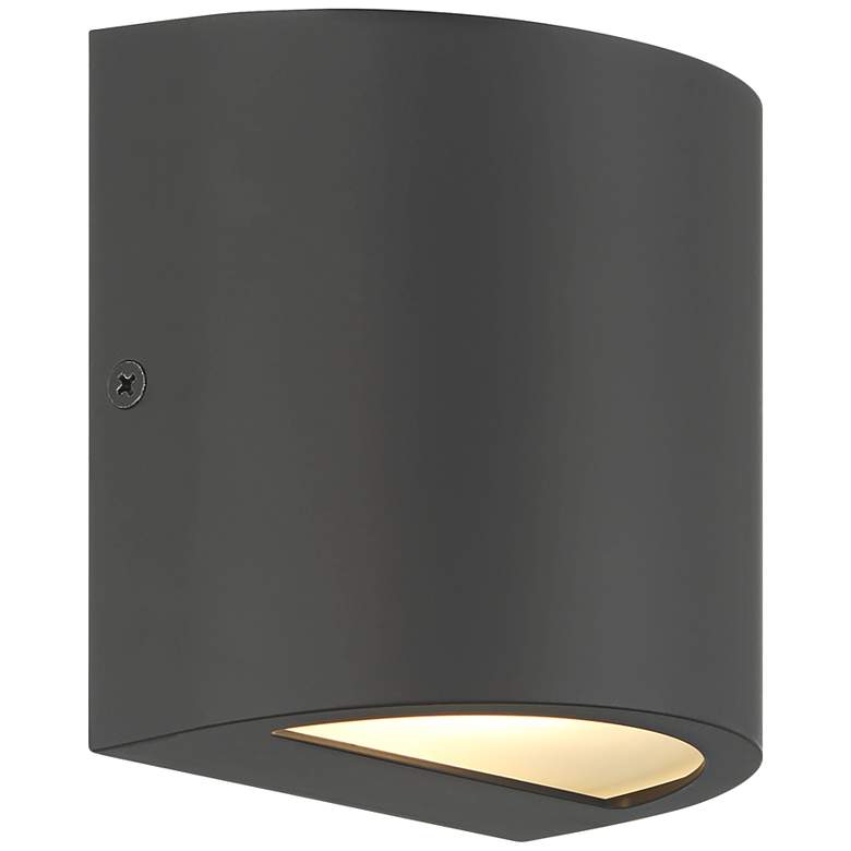 Marisha 4 3/4" High Black LED Outdoor Wall Light Set of 2